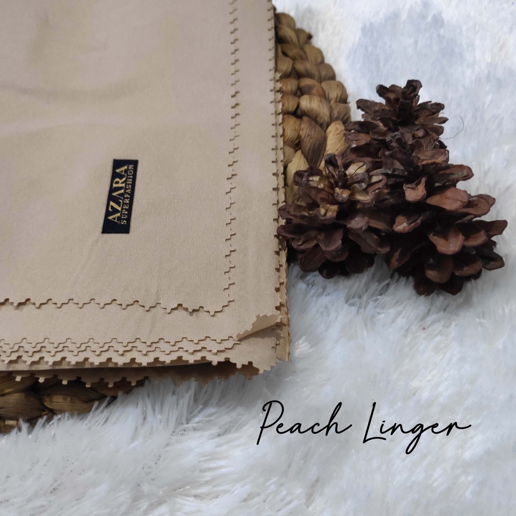 HIJAB AZARA VOAL LASERCUT, VOAL AZARA, JILBAB SEGI EMPAT AZARA VOAL LC, AZARA VOAL JAPAN LC-Peach Linger