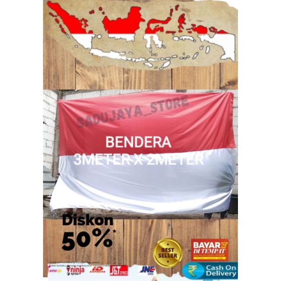 Bendera merah putih besar/bendera merah putih 2m × 3m/bendera besar/bendera merah putih jumbo/ bende