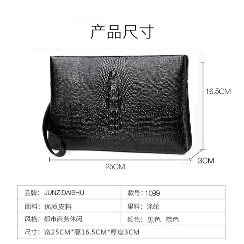 JUNZIDAISHU Dompet Clutch Handbag Motif Kulit Buaya Pria Wanita Premium Import 1099