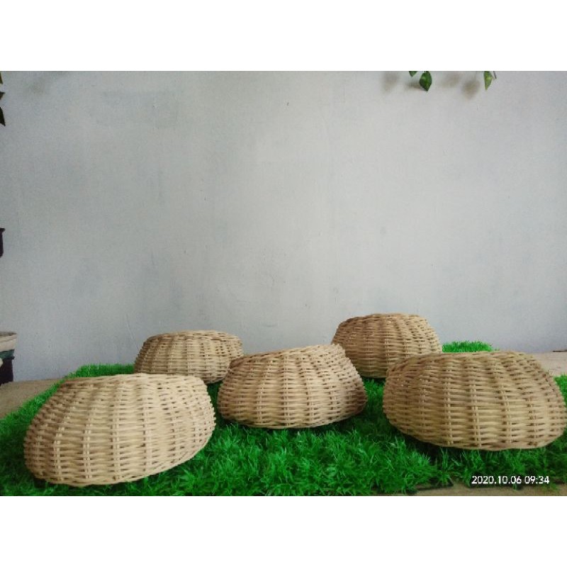 vas rotan bulat lebar