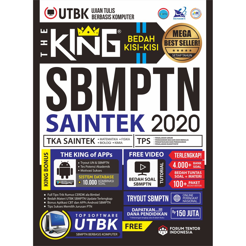 Buku The King Bedah Kisi2 Sbmptn Saintek 2020 Sbmptn Killer Saintek 100 Sukses Tkd Tkpa Shopee Indonesia