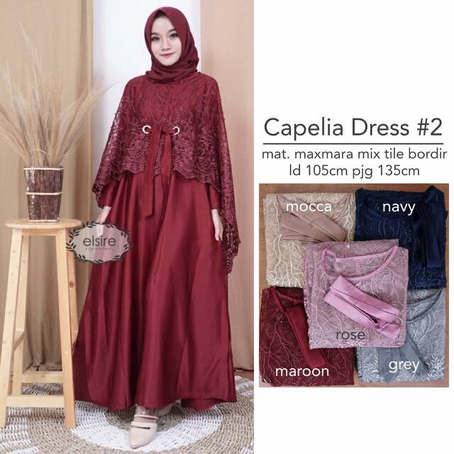 CAPELIA MAXI DRESS BROKAT / BRUKAT ORIGINAL ELSIRE