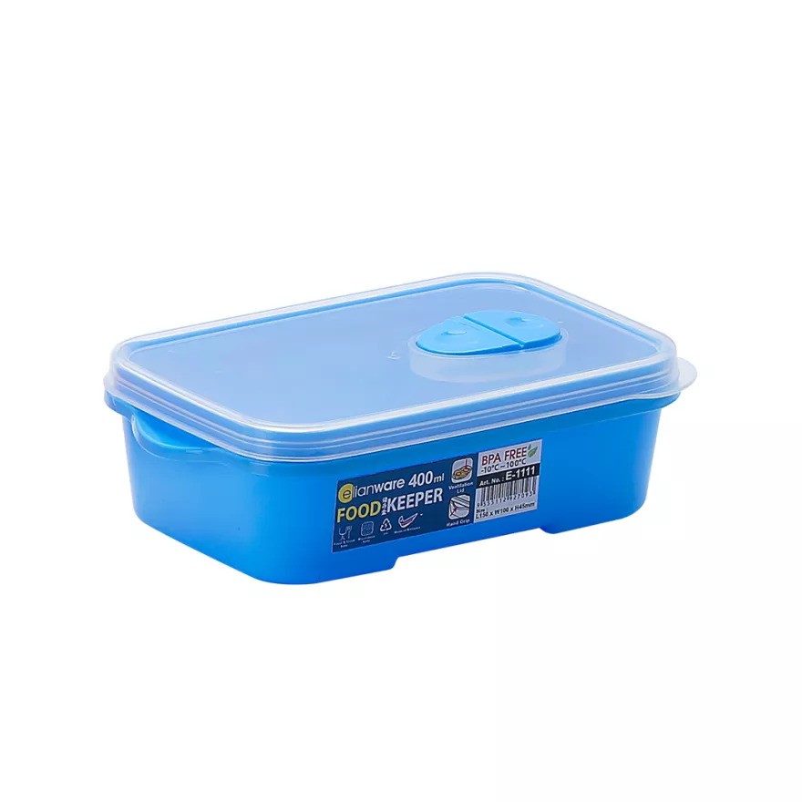 ELIANWARE Food keeper Penyimpan Makanan set of 4  400ml 400 ml - Blue