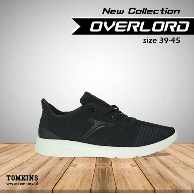 Sepatu tomkins pria overlord black white