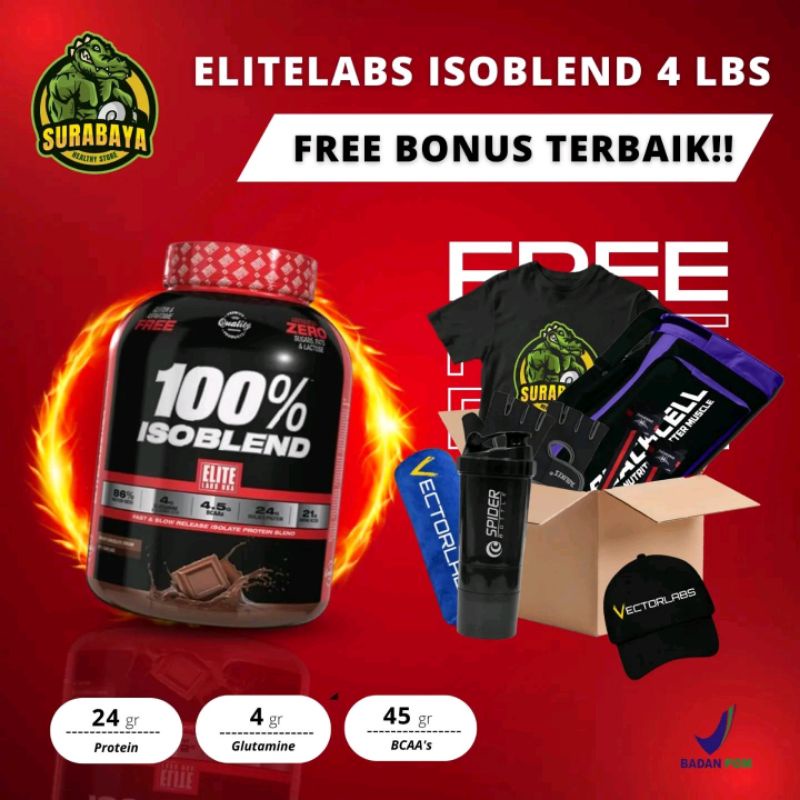 ELITE LABS ISOBLEND 4 LBS BPOM ELITELABS 100% ISO BLEND HYDROLYZED WHEY PROTEIN ISOLATE