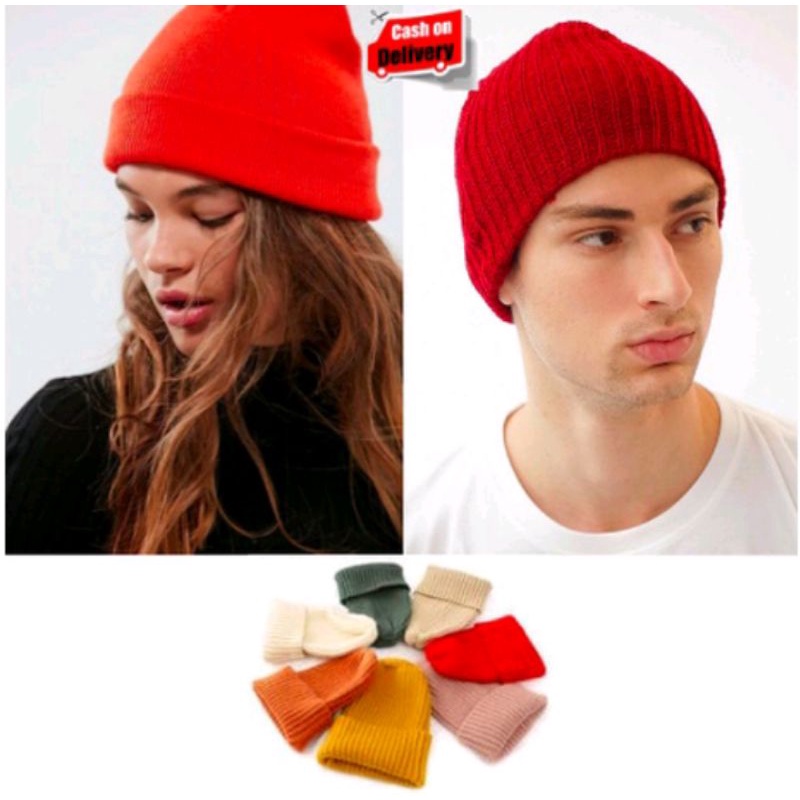 KUPLUK/BANNIE HAT KUALITAS REMAJA UNISEX BAHAN RAJUT
