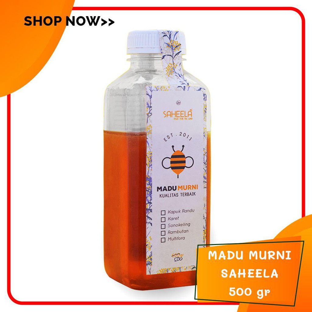 

Madu Murni Saheela 500gr ASLI 100 % Original Pure Honey | Raw Honey (Tanpa Campuran) 100% Garansi