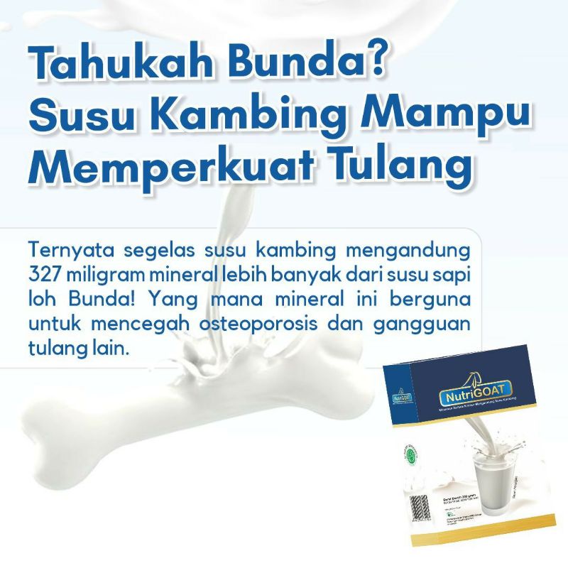 susu kambing etawa NUTRIGOAT susu bubuk putih goat milk penambah imun tubuh untuk anak dan dewasa