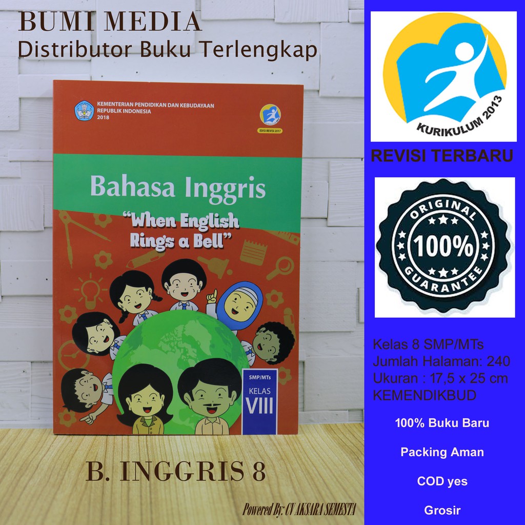 Jual Buku Siswa SMP Kelas 8 VIII Pelajaran Bahasa Inggris Kurikulum 2013 Edisi Revisi 2017 2018 ...