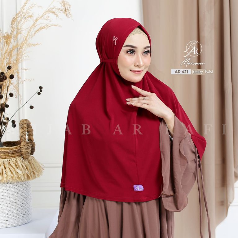 Jilbab bergo maryam Hijab Arrafi kerudung non pet ar 421
