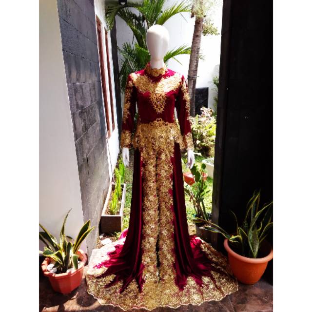 Kebaya bludru manten cantik