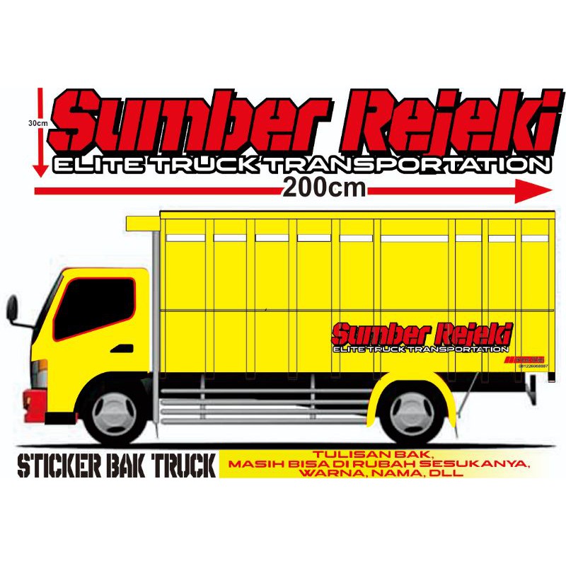 

STICKER TULISAN BAK TRUCK - STICKER CUTTING / PRINTING BAK TRUCK