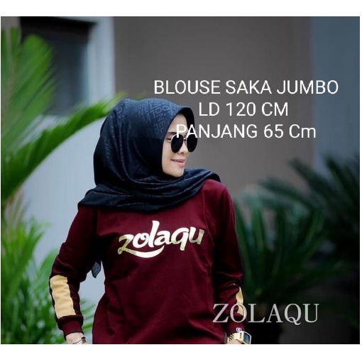 BISA COD✔️ BLOUSE ZOLAQU SAKA / BOHLAM / SAKA ZLQ / LINANDA / TERSEDIA 3 UKURAN L-XL-XXL