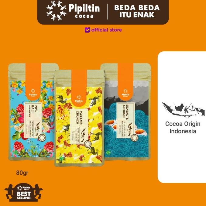 

PROMO Pipiltin Cocoa Chocolate - Chocolate Package 3 Bar 80gr MURAH