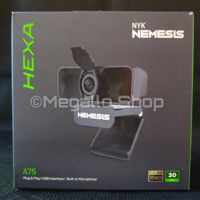 NYK Hexa A75 A-75 Webcam 1080P 30 FPS Autofocus Webcam Garansi Resmi Termurah