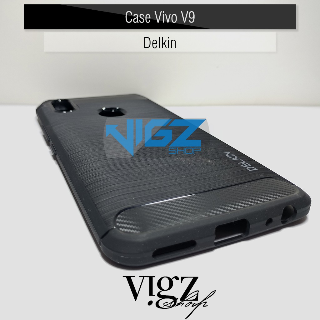 Case Softcase Vivo V9 Carbon Fiber Slim Delkin Original