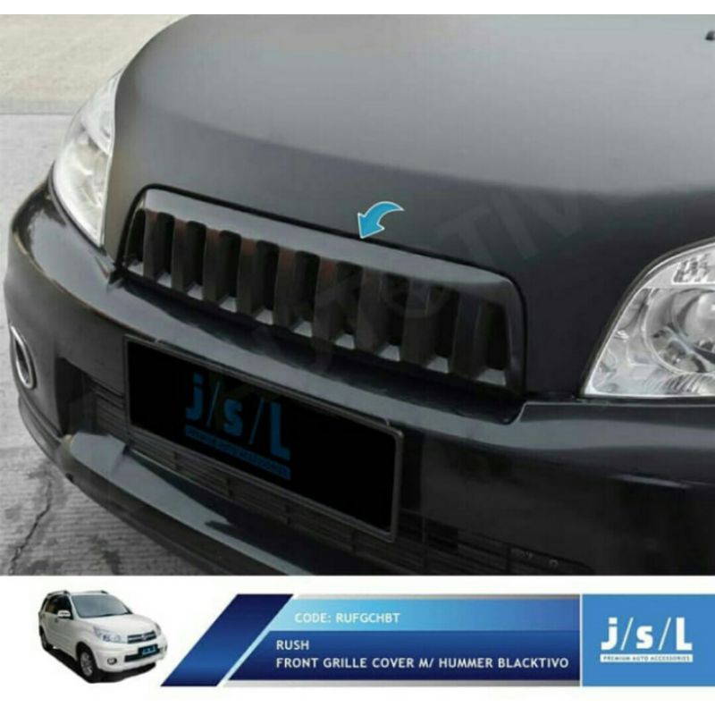 grill bumper Depan Rush Terios Hitam 2012 model Hummer