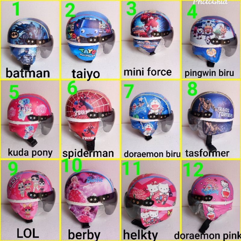 HELM BALITA SINCHAN/CHIP anak retro