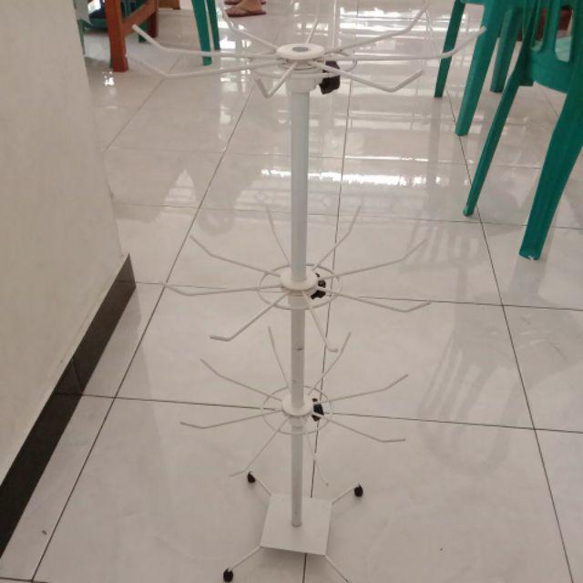 Rak Display Putar Matahari 3 Susun Besi Kuat Import