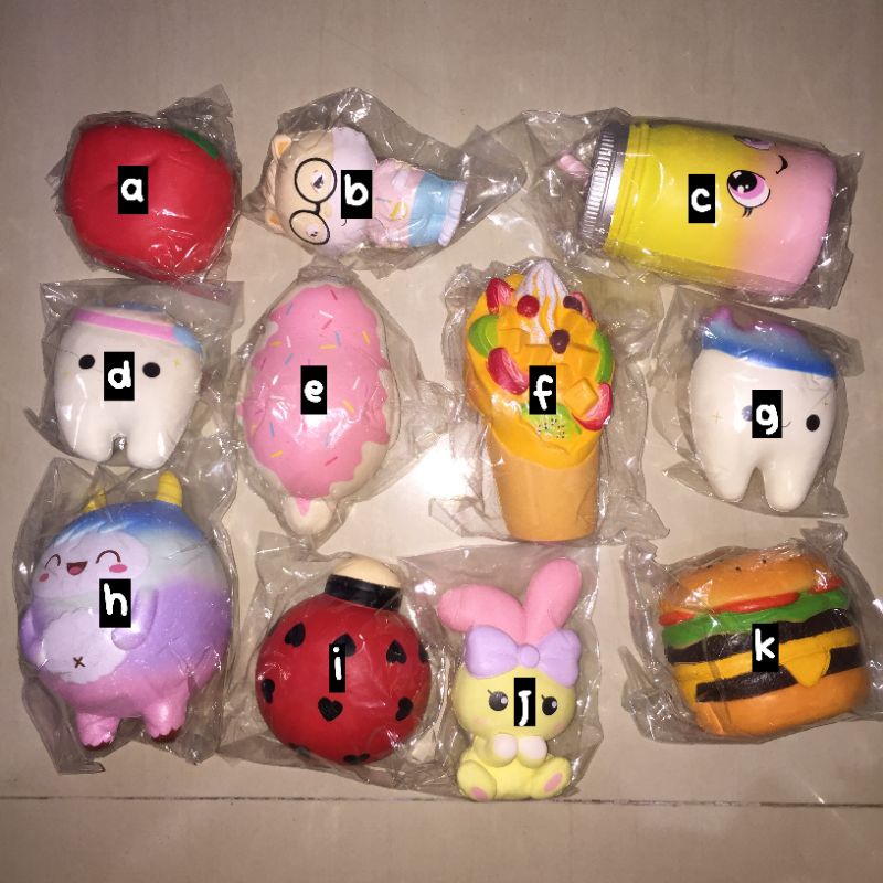 preloved licensed squishy ibloom apple cutie creative tooth puni maru seal ibloom bunny cutie creati