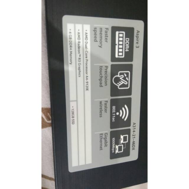 LAPTOP ACER ASPIRE 3 A314 AMD A4