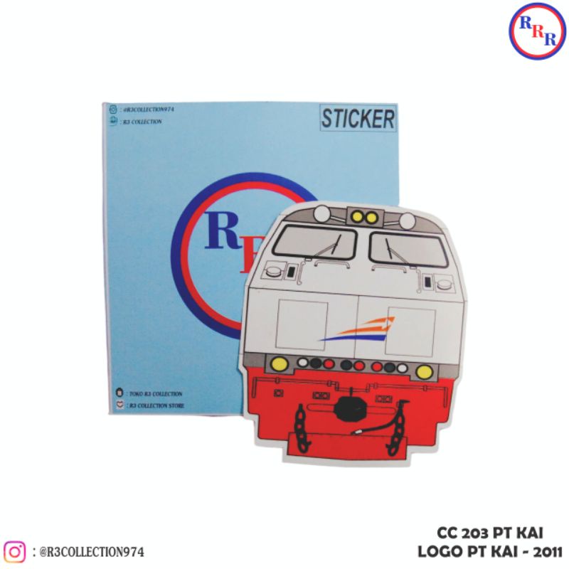 Stiker Kereta - CC 203 LOGO PT KAI 2011