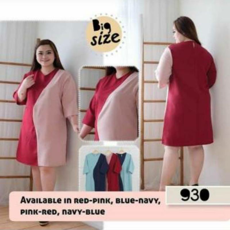 Tunik Mini Dress jumbo Gaun big size Bagus Import Murah Bangkok