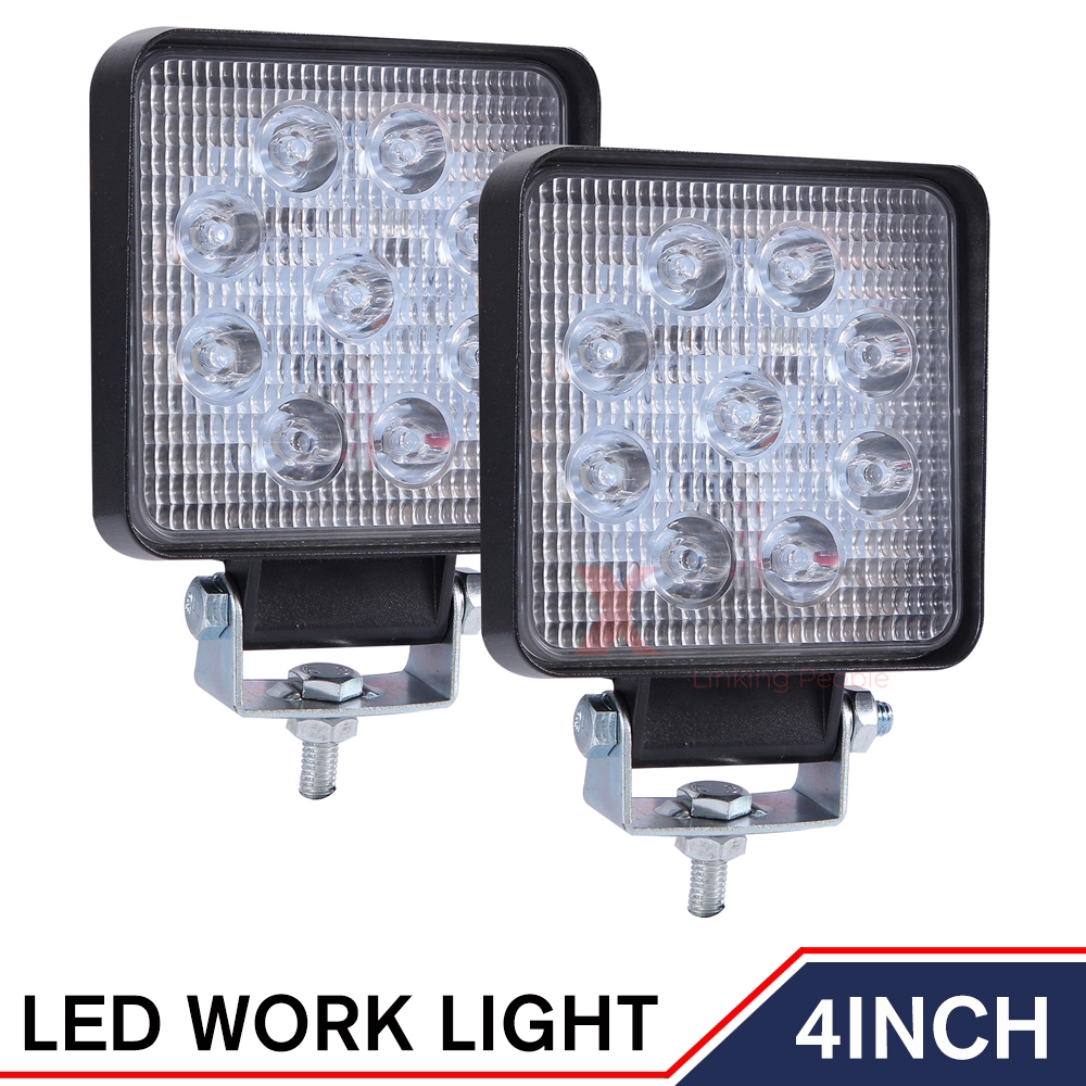 2x 3 Inch Round LED Work Light Driving Spot Pods Angel Eye Fit Motorcycle SUV