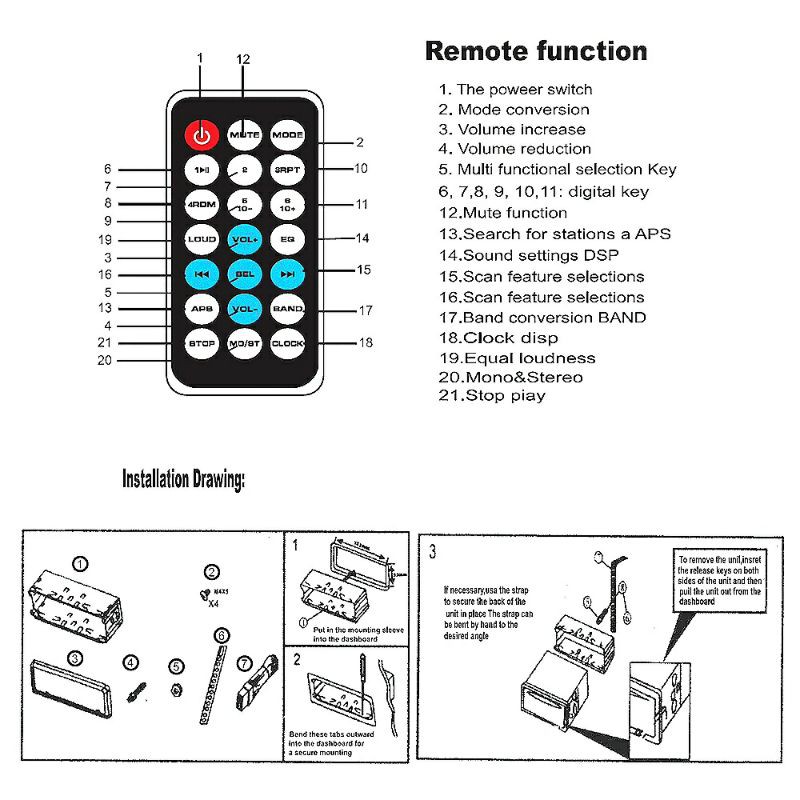 Single Din Car Audio Taffware JSD-520 Multifungsi Bluetooth USB MP3 FM Radio Phone Call