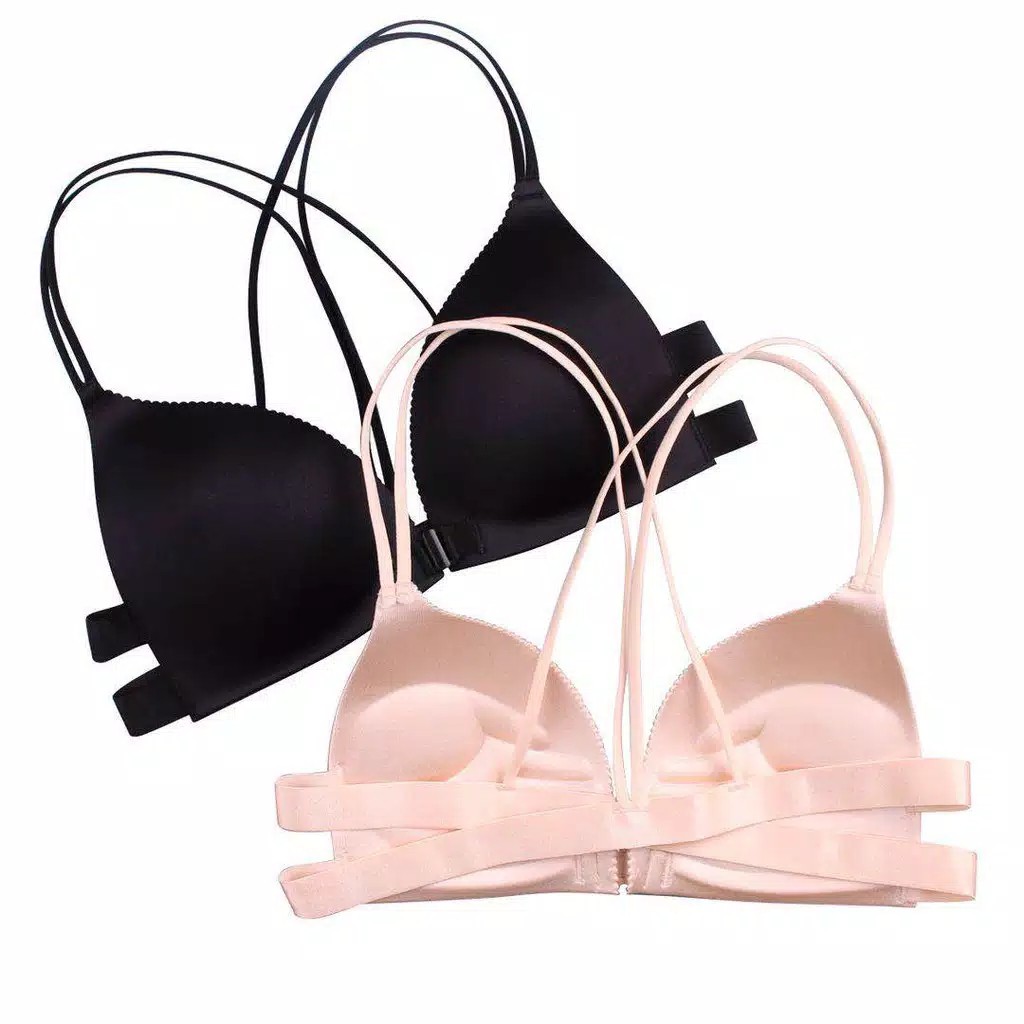 TBI Push Up Seemless Bra Tali Silang Backless With Pad BH Pesta Sexy Nyaman Dipakai