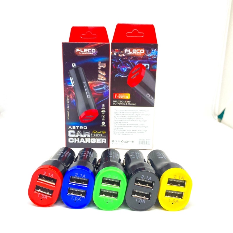 PROMO CAR CHARGER FLECO F-65PRO 2USB FC PROMO