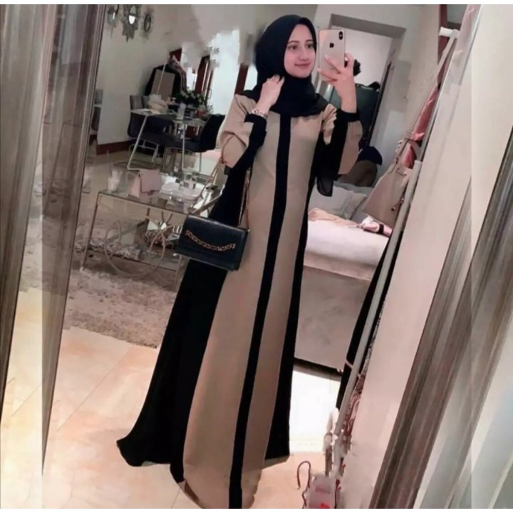 gamis turkey samira   pakaian wanita muslim   gamis abaya terbaru 2022  reflika   l xl