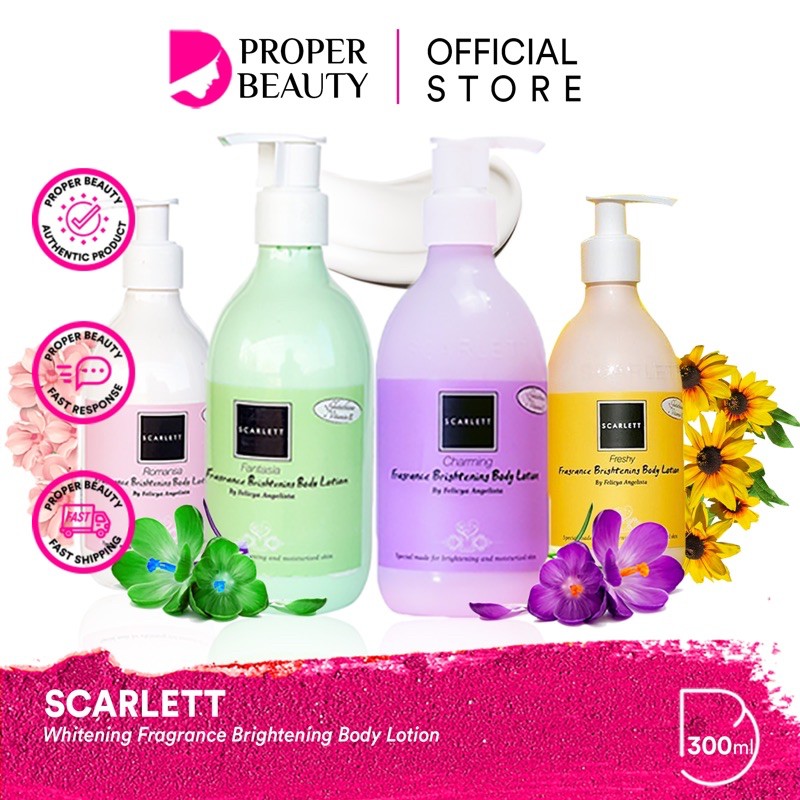 SCARLETT Whitening Fragrance Brightening Body Lotion Indonesia