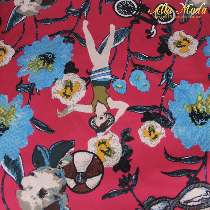 

Alta Moda Cotton Stretch Pink Motif Perempuan Bunga Biru (1M)