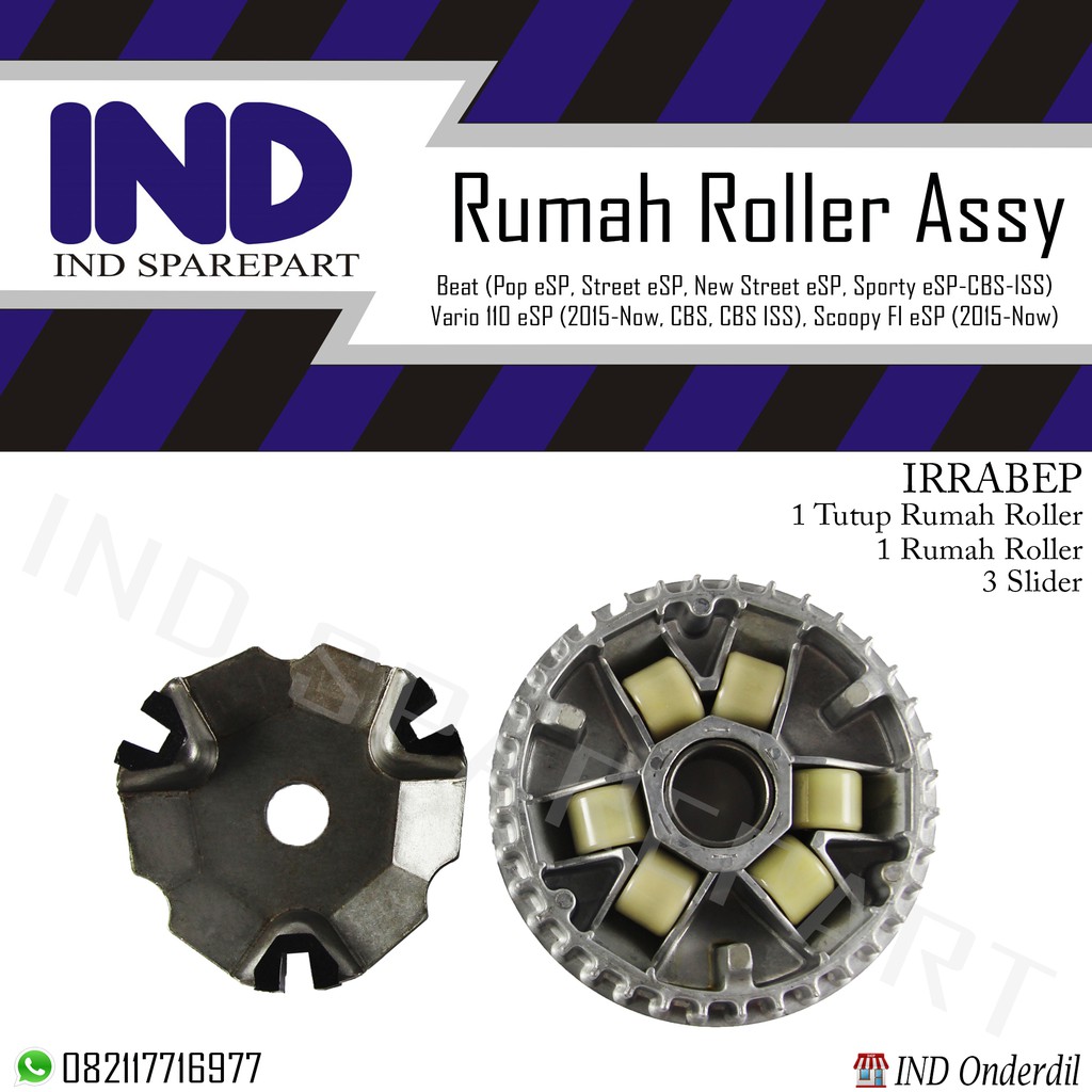 Rumah Roller/Roler Assy/Penutup/Tutup/Slider/Set/Lengkap Beat Sporty/Street/New/CBS/ISS/CW/STD