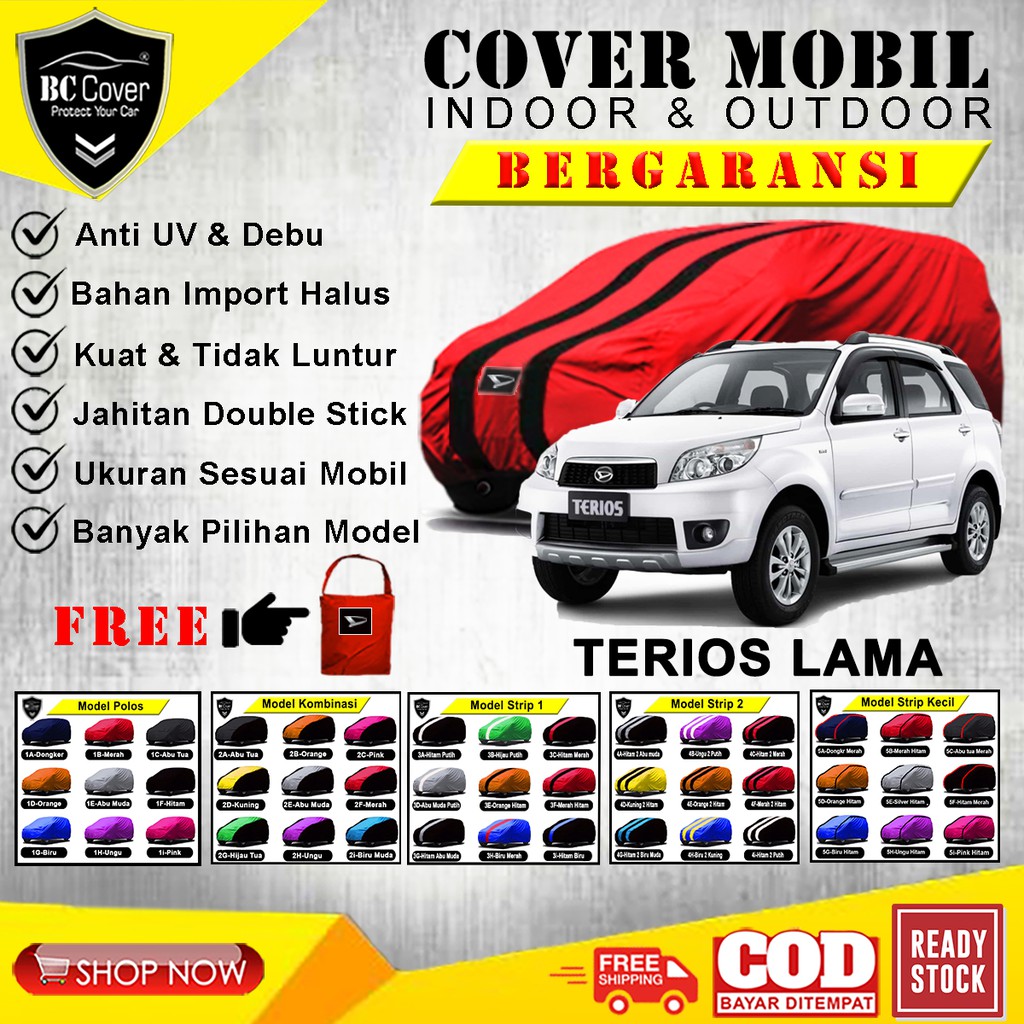 Cover Mobil Terios Lama / Sarung Mobil Terios Selimut Penutup Mantol Tutup Pelindung Jas Kerudung Mantel Daihatsu Terios Outdoor