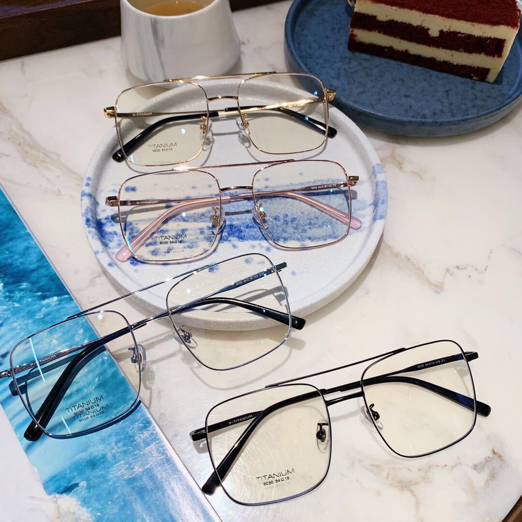 *ALIBABA1688*COD Kacamata Anti Radiasi/ Kacamata Baca Frame Metal Gaya Retro Untuk Pria / Wanita