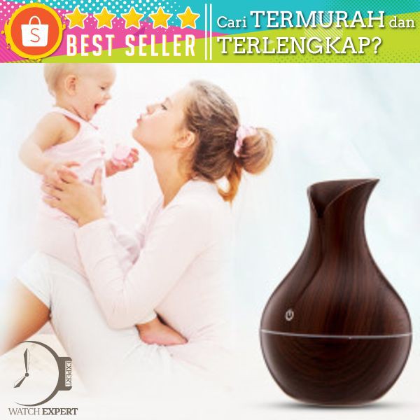 Taffware Ultrasonic Humidifier Aroma Essential Oil Diffuser 130ml - HUMI M137902 - Wooden