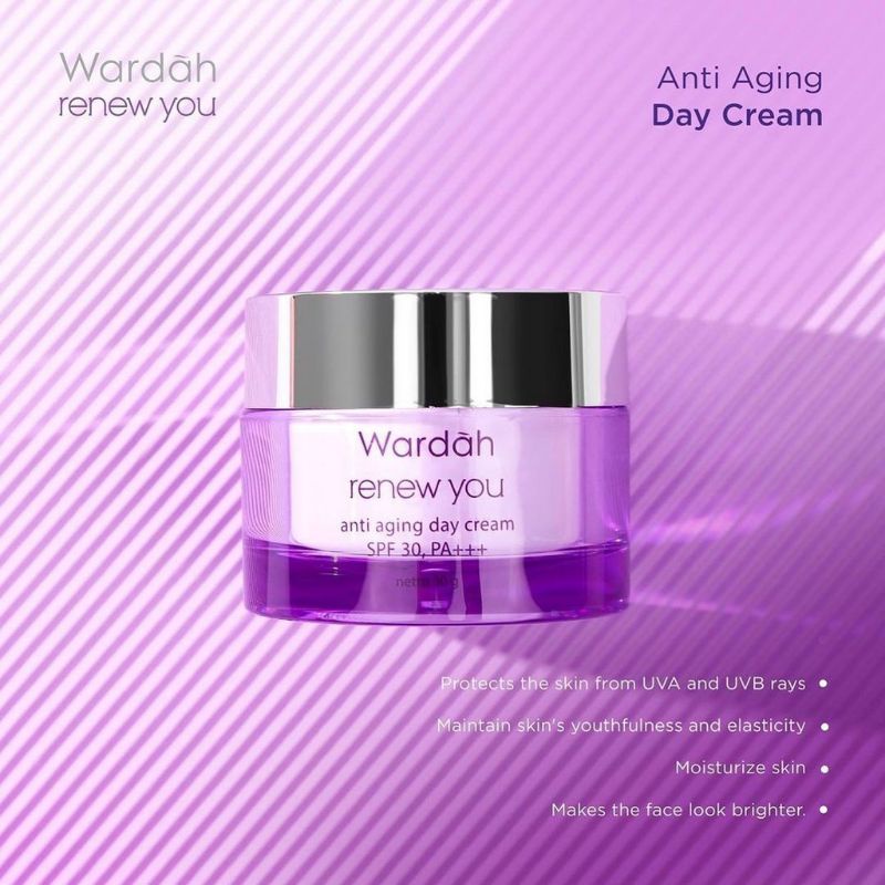 Wardah Renew You anti aging day cream 30 ml dan 17 ml / day cream / wardah anti aging day cream