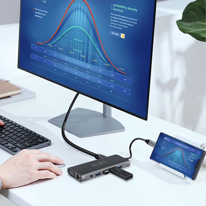 Zzz Dock Hub USB-C 3.0 + HDMI 4K Untuk Laptop