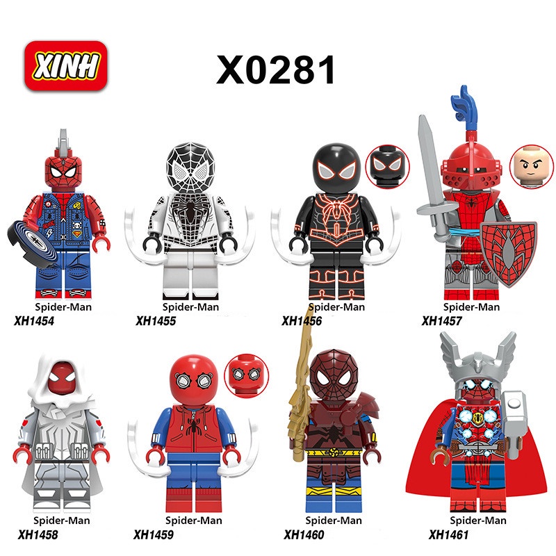 1pc Mainan Balok Bangunan Super Hero Spiderman Bahan ABS Untuk Edukasi Anak