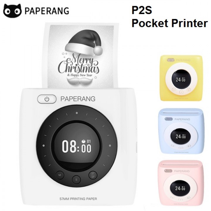 PAPERANG P2S Mini Bluetooth Thermal Photo Printer 300DPI Upgrade P2
