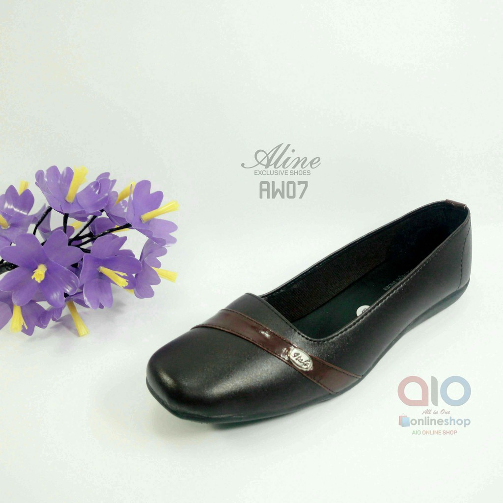 Aline Sepatu Flat Wanita Pantofel Teplek Flats Shoes Formal AW07