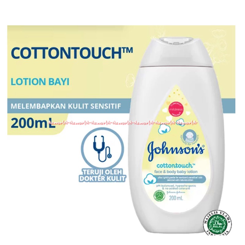 Johnson's Cottontouch Lotion 200ml Face &amp; Body Lotion Sabun Shampo Bayi Baru Lahir New Born Jhonson