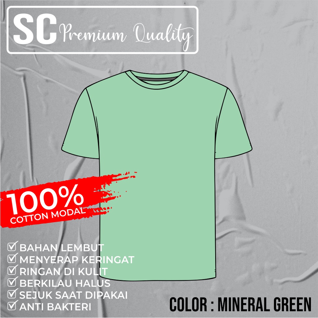 Kaos Polos COTTON MODAL 30S - Mineral Green