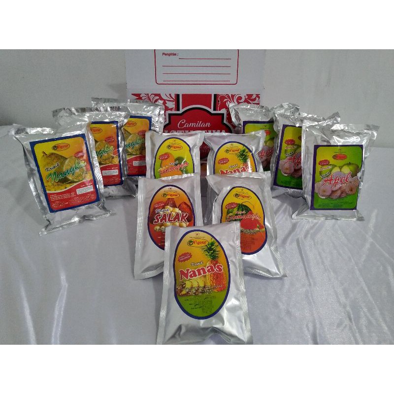 

( Bonus 1pcs ) Paket Keripik Buah Komplit Oleh Oleh Malang Batu