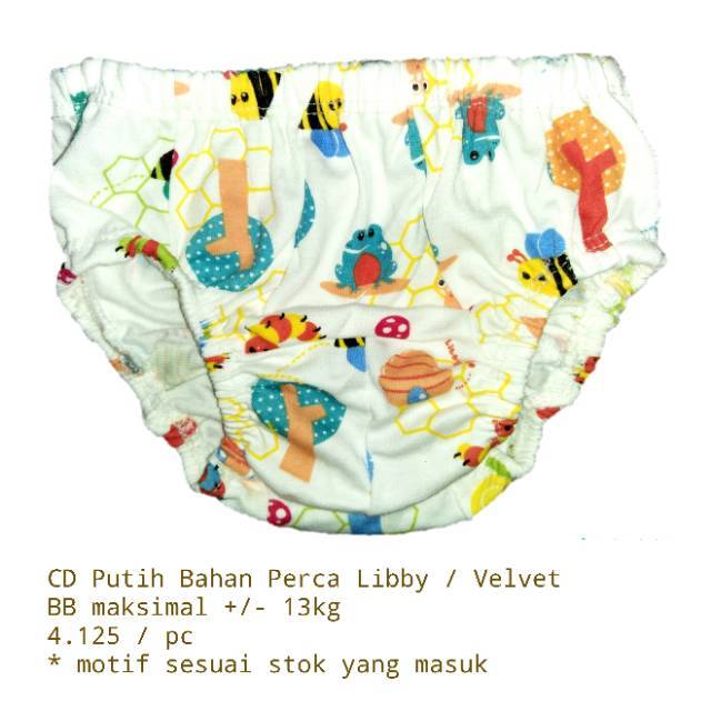 CD Celana Dalam Bayi Bahan Perca Libby