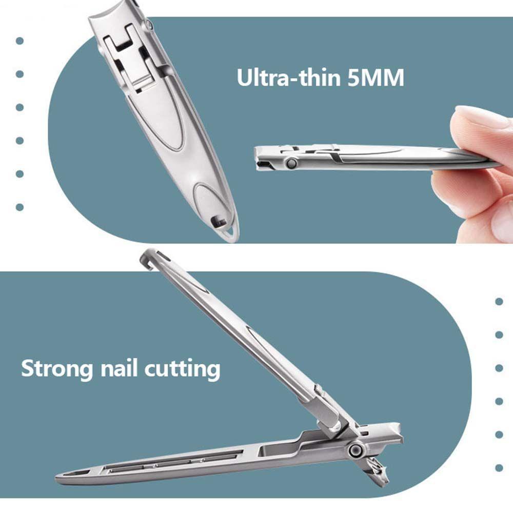 Agustina Gunting Kuku Tanpa Cipratan Stainless Steel Alat Manicure Tajam Pedicure Plier Golden Cicada Bentuk Pemangkas Kuku Jari