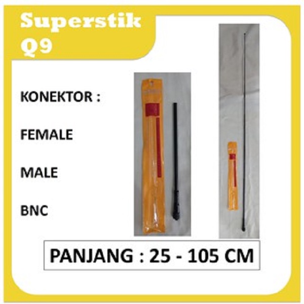 Antena Super Stick Q9 black Antena ht baofeng VHF UHF Antena HT Q9