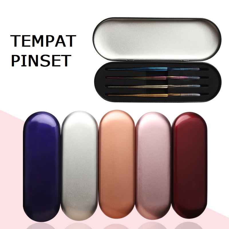 Tempat Pinset Kaleng Besi Eyelash Extension